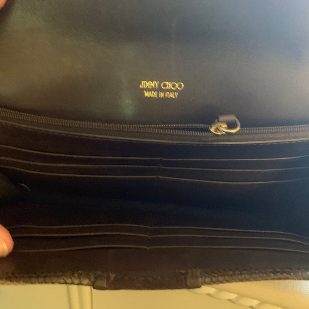 Jimmy Choo Python And Suede Clutch - image 5